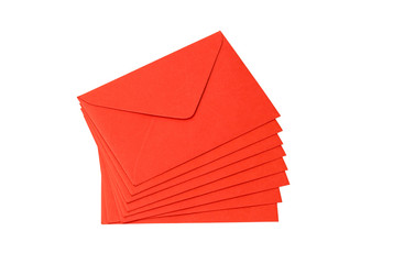 Envelope Red gift bag for the money in the Chinese New Year isol