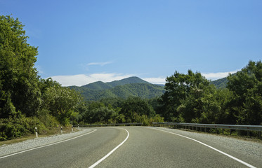 Road in the mountains.