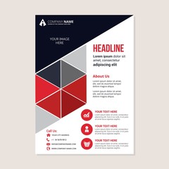 Corporate business annual report brochure flyer design. Leaflet cover presentation. Flier with Abstract geometric background. Modern publication poster magazine, layout template A4 flyer