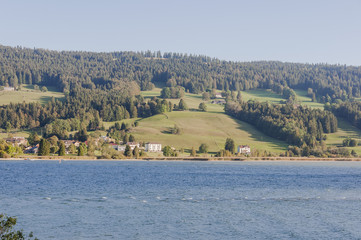 Le Sentier, Lac de Joux, See, Seeufer, Vallée de Joux, Jura, Juragebirge, Herbst, Schweiz