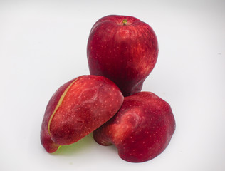 Apple on the white background