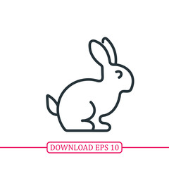 Rabbit icon vector