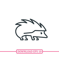 Hedgehog icon vector