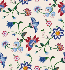Fototapeta na wymiar Wallpaper floral pattern