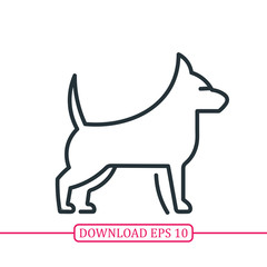 Dog icon vector