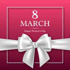 March 8 greeting card for International Womans Day.