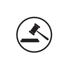 vector legal sign hammer flat design