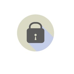vector master lock in pastel style color icon flat design 