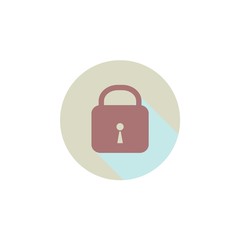 vector master lock in pastel style color icon flat design 