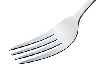 Steel fork closeup, path