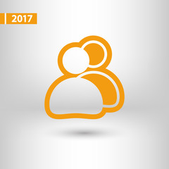 people icon, vector illustration. Flat design style