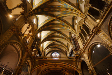 The dome of church of Santa Maria de Montserrat monastery, Spain