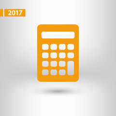 calculator icon, vector illustration. Flat design style