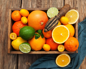 Fresh citrus fruits