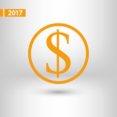Money icon, vector illustration. Flat design style