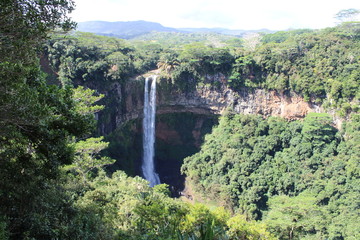 Fototapeta na wymiar Chamarel Waterfall, Mauritius 