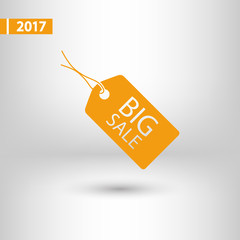 BIG SALE tag icon, vector illustration. Flat design style 