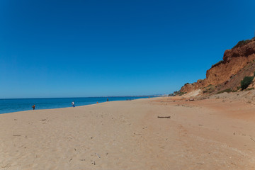 Fototapeta na wymiar Algarve rocks - coast in Portugal, Quarteria, Vale de Lobo