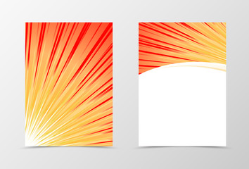 Front and back sunburst flyer template design