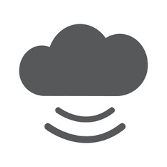 cloud icon, flat vector illustration. EPS 10