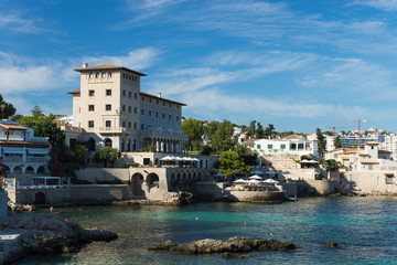 Island Mallorca, view to a mediterranean sea, beautiful seascape, Illetas,Spain, summer holiday.