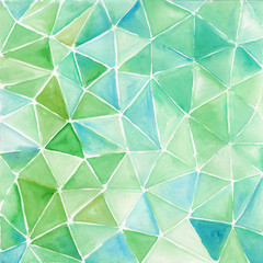 Abstract watercolor background polygonal hand painted - 136423704