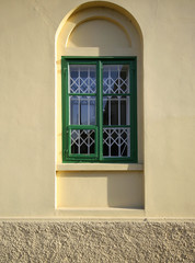 Fototapeta premium Althaus_Fenster_Hozfenster Grün