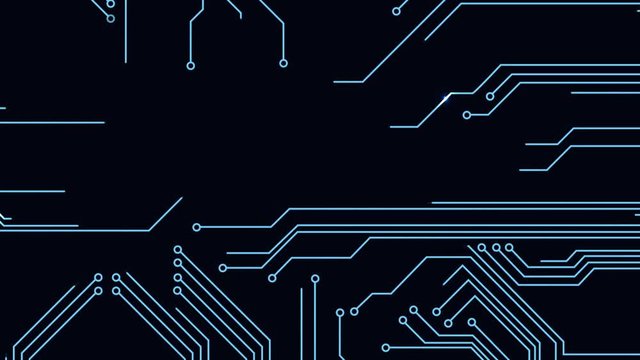 Circuit Board animations:
Full HD After Effects Simple blue glowing animation with little trail lights