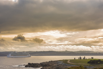 Cruise in La Coruna coast (Spain).