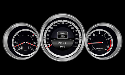 realistic car dashboard