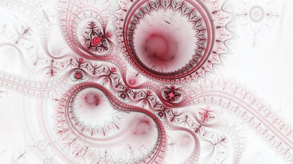 Embryo. Birth new life. 3D surreal illustration. Sacred geometry. Mysterious psychedelic relaxation pattern. Fractal abstract texture. Digital artwork graphic astrology magic