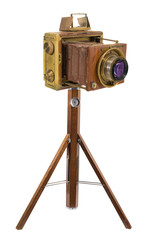 schöne alte antike kamera um 1900 auf stativ