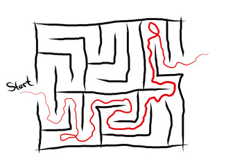 MAZE OR LABYRINTH FINDING YOUR WAY OUT
