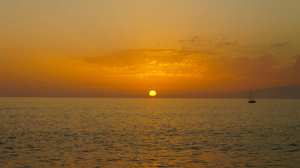 Sunset over the Atlantic Ocean, Canary Islands, Spain
