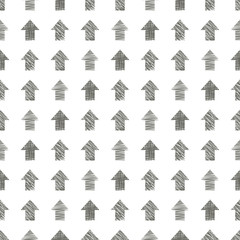 Seamless vector geometrical pattern. Endless background with hand drawn textured geometric figures. Graphic illustration, print for wrapping, background, cover, surface