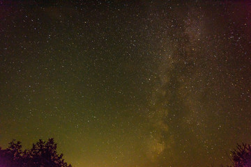 Night sky with milky way and stars