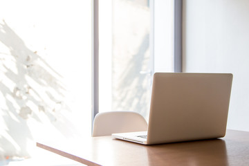 Laptop computer on office desk