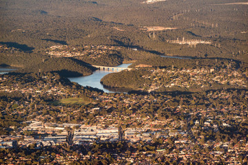 Fototapeta premium Aerial view of Sydney western suburbs