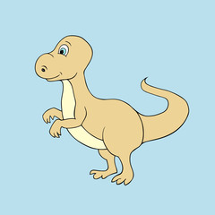 Vector baby dino. Cartoon illustration © ekaterinakiriy