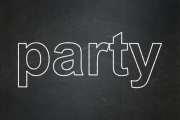 Obraz premium Entertainment, concept: Party on chalkboard background