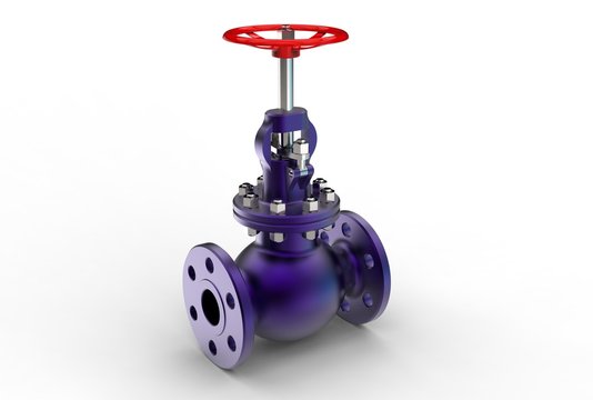 3d illustration of gas valves