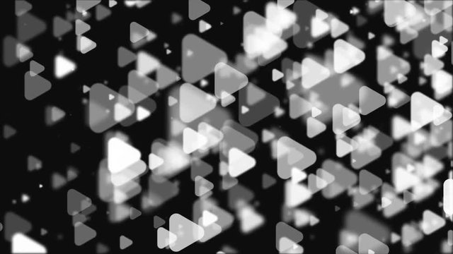 Seamless loop abstract geometric background with motion triangles.