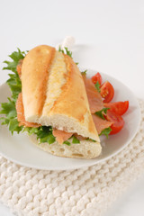 sandwich with smoked salmon
