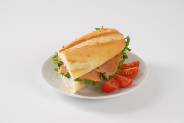 sandwich with smoked salmon