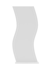 Trade exhibition stand on white background. 3d rendering.