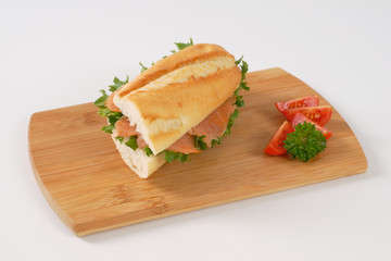 sandwich with smoked salmon