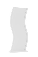 Trade exhibition stand on white background. 3d rendering.