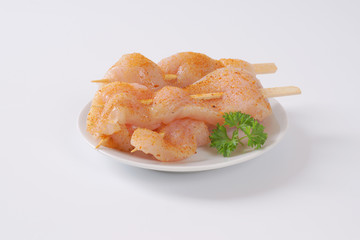 fresh chicken skewers