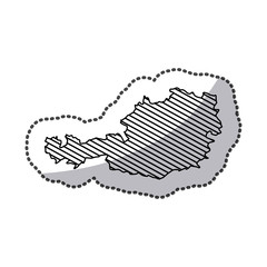 grayscale map icon image design, vector illustration
