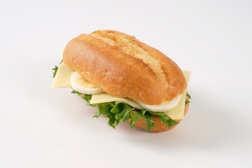 sandwich with eggs and cheese